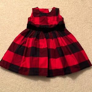 Carters red and black dress. 9 month